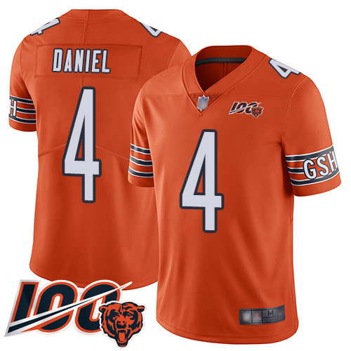 Chicago Bears Limited Orange Men Chase Daniel Alternate Jersey NFL Football 4 100th Season
